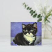 Van Gogh Tuxedo Kitten Briefkaart (Staand voorkant)