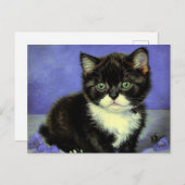 Van Gogh Tuxedo Kitten Briefkaart (Voorkant / Achterkant)