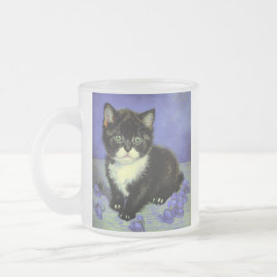Van Gogh Tuxedo Kitten Matglas Koffiemok