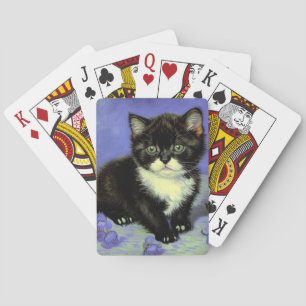 Van Gogh Tuxedo Kitten Pokerkaarten