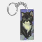 Van Gogh Tuxedo Kitten Sleutelhanger (Voorkant Links)