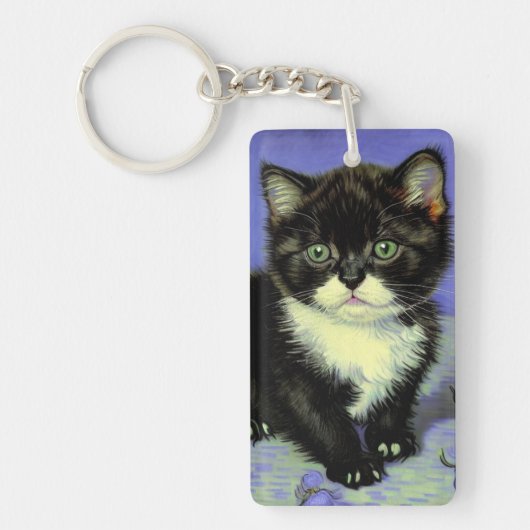 Van Gogh Tuxedo Kitten Sleutelhanger (Voorkant)