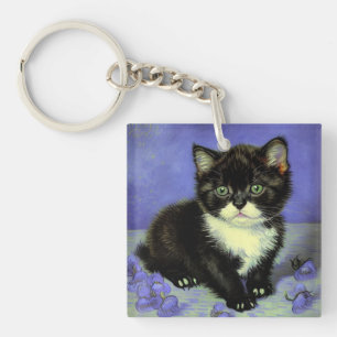 Van Gogh Tuxedo Kitten Sleutelhanger