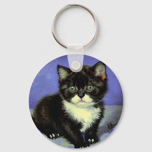 Van Gogh Tuxedo Kitten Sleutelhanger