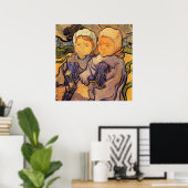 Van Gogh, twee kinderen,  impressionistische kunst Poster (Thuiskantoor)