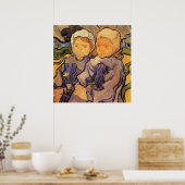Van Gogh, twee kinderen,  impressionistische kunst Poster (Keuken)