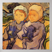 Van Gogh, twee kinderen,  impressionistische kunst Poster (Voorkant)