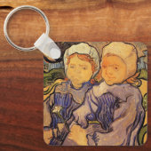 Van Gogh, twee kinderen,  impressionistische kunst Sleutelhanger (Voorkant)