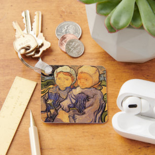 Van Gogh, Twee Kinderen, Vintage Impressionisme Ku Sleutelhanger