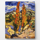 Van Gogh - Twee populieren op een heuvel Fotoplaat (Voorkant)