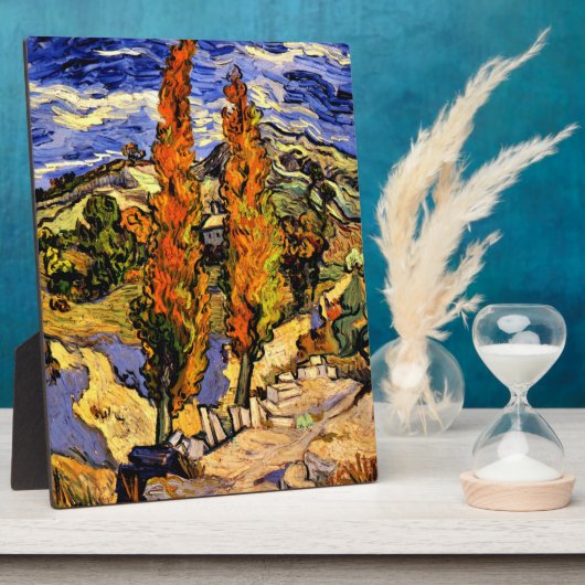 Van Gogh - Twee populieren op een heuvel Fotoplaat (Zijkant)