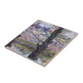 Van Gogh Uitzicht Arles Bloeiende tuin Tegeltje (Zijkant)