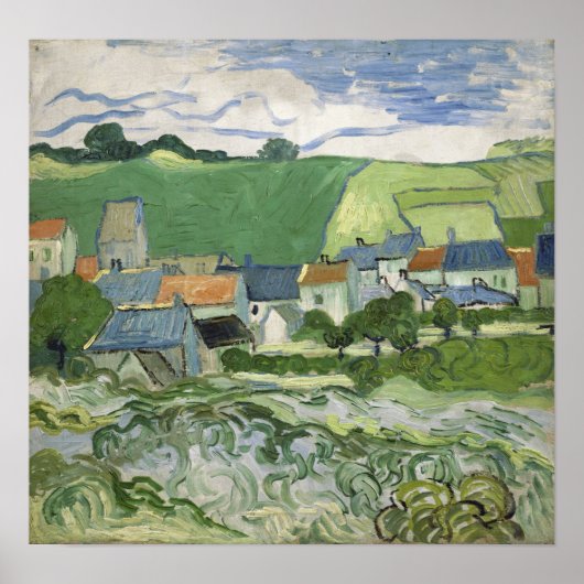 van Gogh - Uitzicht van auvers Poster (Voorkant)