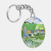 Van Gogh - Uitzicht van Auvers Sleutelhanger (Voorkant Links)