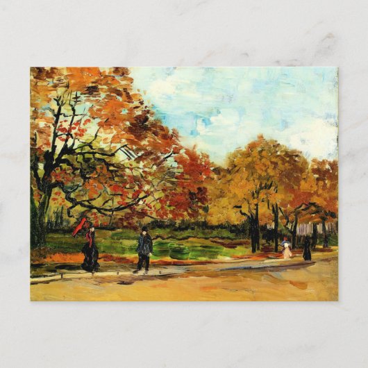 Van Gogh - Uitzicht van een park in Parijs Briefkaart (Voorkant)