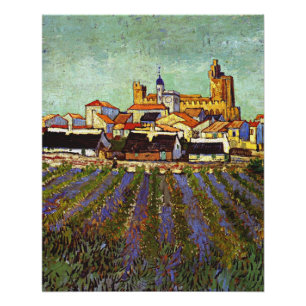 Van Gogh - Uitzicht van Saintes-Maries Perfect Poster