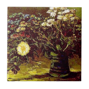 Van Gogh Vaas Bloemen Bloemen  Schilderij Tegeltje