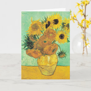 Van Gogh - Vaas met 12 zonnebloemen Kaart