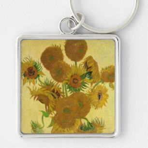 Van Gogh - Vaas met 15 zonnebloemen Sleutelhanger