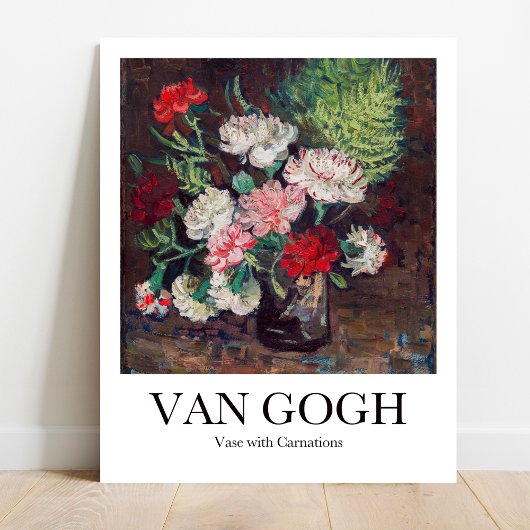 Van Gogh Vaas met Anjers Art Print