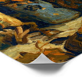 Van Gogh Vaas met Dode Bladeren Poster (Hoek)