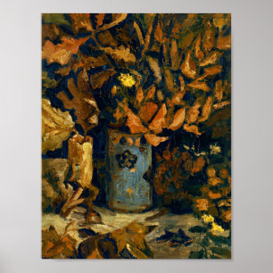 Van Gogh Vaas met Dode Bladeren Poster