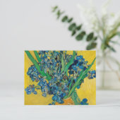 Van Gogh Vaas met Irissen Klassiek Impressionisme Briefkaart (Staand voorkant)