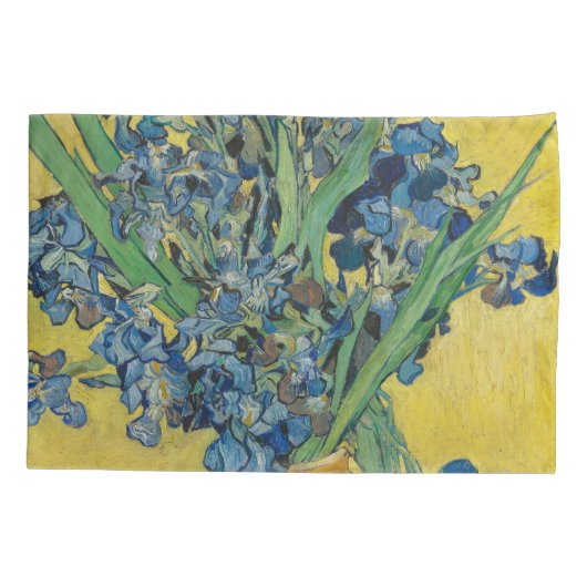 Van Gogh Vaas met Irissen Klassiek Impressionisme Kussensloop (Achterkant)