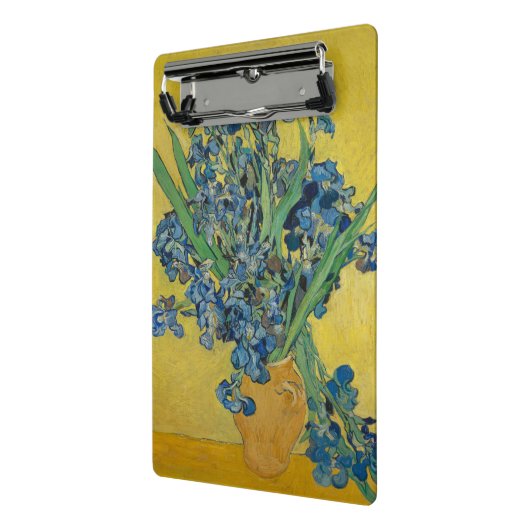 Van Gogh Vaas met Irissen Klassiek Impressionisme Mini Klembord (Angled2)