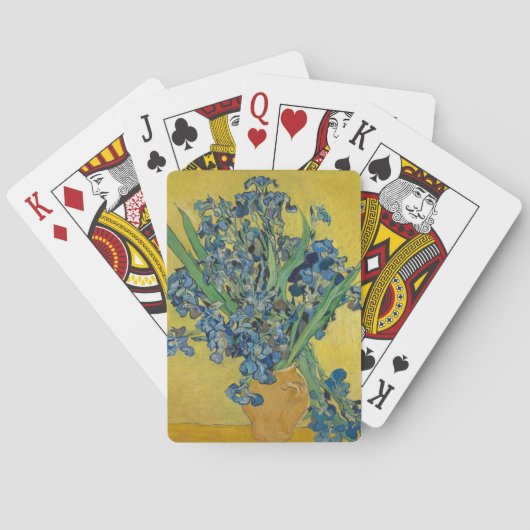 Van Gogh Vaas met Irissen Klassiek Impressionisme Pokerkaarten (Achterkant)