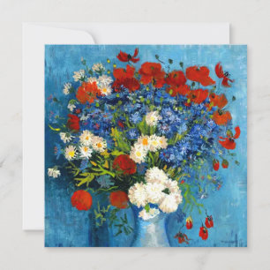 Van Gogh Vaas met Korenbloemen en Klaprozen Kaart