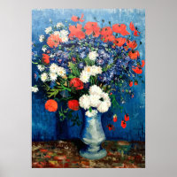 Van Gogh - Vaas met korenbloemen en klaprozen