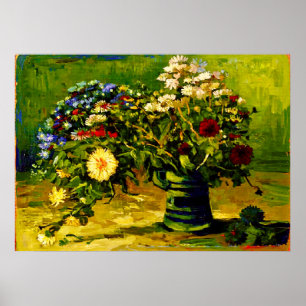 Van Gogh Vaas met Madeliefjes Poster