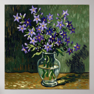 Van Gogh Vaas met Nachtschade Poster