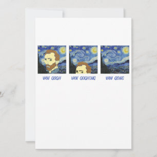 Van Gogh Van Goghing Van Gone Paint Artist Feestdagenkaart