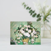 Van Gogh Vase avec carte postale Roses Rose (Debout devant)