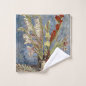 Van Gogh Vase avec Gladioli et chinois Asters Bat (Gant de toilette)