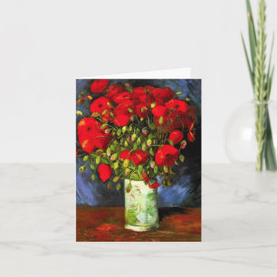 Van Gogh Vase avec Red Poppies Carte de note