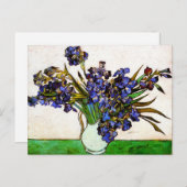 Van Gogh Vase d'Irises Carte postale (Devant / Derrière)