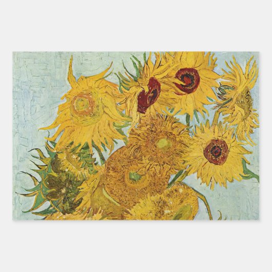Van Gogh - Vase met 12 zonnebloemen Inpakpapier Vel (Voorkant 3)