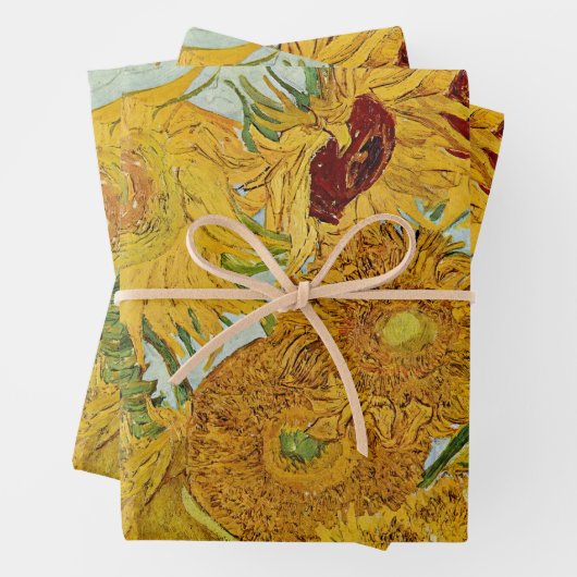 Van Gogh - Vase met 12 zonnebloemen Inpakpapier Vel (In situ)