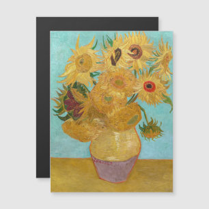 Van Gogh - Vase met 12 zonnebloemen Magnetische Ka