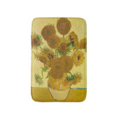 Van Gogh - Vase met 15 zonnebloemen Badmat (Voorkant Verticaal)