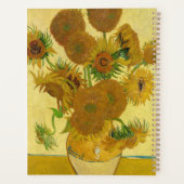 Van Gogh - Vase met 15 zonnebloemen Planner (Achterkant)