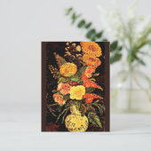 Van Gogh - Vase met Asters, Salvia en andere bloem Briefkaart (Staand voorkant)