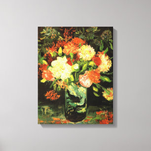 Van Gogh Vase met Carnors Canvas Print