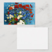 Van Gogh Vase met Cornbloemen en papavers Informatiekaartje (Voorkant / Achterkant)