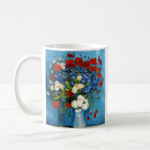 Van Gogh Vase met Cornbloemen en papavers Koffiemok