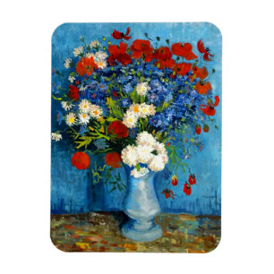 Van Gogh Vase met Cornbloemen en papavers Magneet