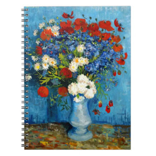 Van Gogh Vase met Cornbloemen en papavers Notitieboek